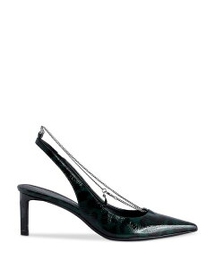 �U�f�B�O �G ���H���e�[�� ���f�B�[�X �V���[�Y �p���v�X �q�[�� Zadig & Voltaire Women's First Night Pointed Toe Slingback Higheel Pumps Abyss