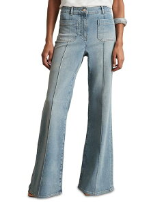 ���C�X ���f�B�[�X �{�g���X �f�j���p���c �W�[���Y REISSakura Flare Patch Pocket Jeans in Light Blue �u���[