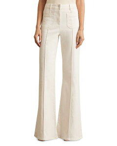 ���C�X ���f�B�[�X �{�g���X �f�j���p���c �v�` �W�[���Y REISS Petite Sakura Flare Patch Pocket Jeans in Ecru �G�N����