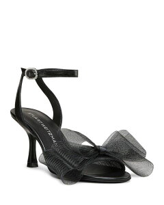 �X�`���A�[�g ���C�c�}�� ���f�B�[�X �V���[�Y �T���_�� �q�[�� Stuart Weitzman Women's Blushing Bow 75 Mid Heel Sandals Black �u���b�N