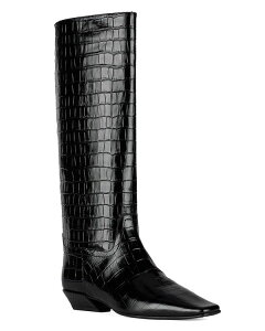 �W�F�t���[ �L�����x�� ���f�B�[�X �V���[�Y �u�[�c�E���C���u�[�c Jeffrey Campbell Women's Passo Knee High Boots Black Crocodile �u���b�N