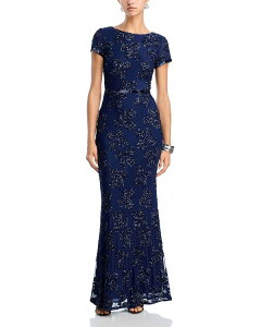 �A�N�A ���f�B�[�X �g�b�v�X �����s�[�X�p���R�[�� AQUA Sequined Gown - Exclusive Navy �l�C�r�[