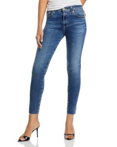 �G�[�W�[ ���f�B�[�X �{�g���X �f�j���p���c �A���N�� �W�[���Y AG Farrah Mid Rise Raw Hem Ankle Skinny Jeans in 12 Years Fluid 12 Years Fluid