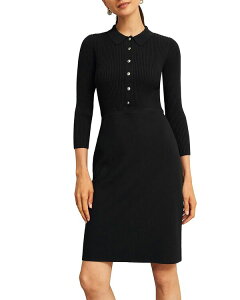 �z�b�u�X�����h�� ���f�B�[�X �g�b�v�X �����s�[�X �j�b�g HOBBS LONDON Blanche Knittedress Hobbs Black �u���b�N
