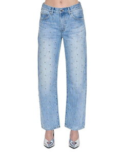 �s�X�g�[�� ���f�B�[�X �{�g���X �f�j���p���c �X�g���[�g �W�[���Y Pistola Lexi Mid Rise Straight Leg Jeans in Aries