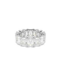 �X�����t�X�L�[ ���f�B�[�X �A�N�Z�T���[ �����O Swarovski Matrix Crystal Eternity Band Ring White �z���C�g