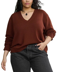 �W�F�j�[�P�C�� ���f�B�[�X �A�E�^�[ �j�b�g�E�Z�[�^�[ V�l�b�N Jenni Kayne Simone V Neck Sweaterust ���X�g