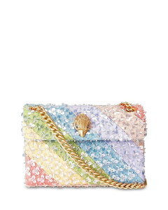 �J�[�g�W�F�C�K�[�����h�� ���f�B�[�X �o�b�O �X�p���R�[�� KURT GEIGER LONDON Kensington Rainbow Sequin Bead Convertible Crossbody Open Miscelaneous