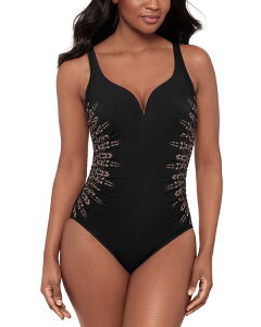 �~���N���X�[�c ���f�B�[�X ���� �㉺�Z�b�g Miraclesuit Costa D'Oro Temptress One Piece Swimsuit Black �u���b�N