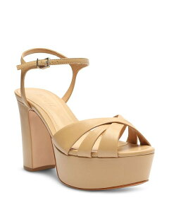 �V���b�c ���f�B�[�X �V���[�Y �T���_�� �v���b�g�t�H�[�� �q�[�� SCHUTZ Women's Keefa Crossover Higheel Platform Sandals Light Nude