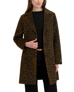 �^�n�� ���f�B�[�X �A�E�^�[ �R�[�g �v�����g Tahari Lina Leopard Print Coat Leopard �A�j�}��