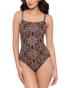 �~���N���X�[�c ���f�B�[�X ���� �㉺�Z�b�g Miraclesuit Scandale Kara One Piece Swimsuit Black/Multi �u���b�N