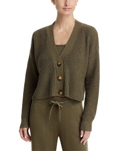 �G�o�[�W�F�C ���f�B�[�X �A�E�^�[ �j�b�g�E�Z�[�^�[ �J�[�f�B�K�� �N���b�v�h Eberjey Cropped Cardigan Sweater Smokey Olive �I���[�u
