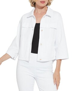 ���W�[ ���f�B�[�X �A�E�^�[ �W���P�b�g�E�u���]�� �f�j�� Lyss Remi Three Quarter Sleeve Denim Jacket White �z���C�g