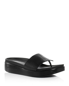 �h�i���h�v���l�[�� ���f�B�[�X �V���[�Y �T���_�� �v���b�g�t�H�[�� Donald Pliner Fifi Platform Demi Wedge Thong Sandals Black �u���b�N