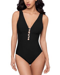 �}�W�b�N�X�[�c ���f�B�[�X ���� �㉺�Z�b�g Magicsuit Solidarly Fitted One Piece Swimsuit Black �u���b�N