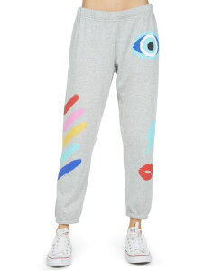���[�������V ���f�B�[�X �{�g���X �J�W���A���p���c �X�E�F�b�g�p���c LAUREN MOSHI Alana Painted Evil Eye SweatPants Heather Grey �O���[