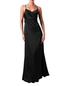 �R�[�X�g ���f�B�[�X �g�b�v�X �����s�[�X ���b�v�E�G�X�g �T�e�� Coast Wrap Waist Satin Cami Bridesmaids Dress Black �u���b�N