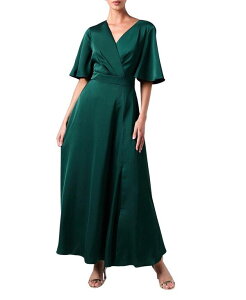 �R�[�X�g ���f�B�[�X �g�b�v�X �����s�[�X �T�e�� �}�L�V Coast Wrap Satin Maxi Bridesmaids Dress Emerald �G�������h