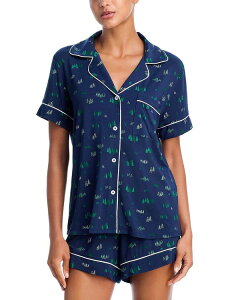 �G�o�[�W�F�C ���f�B�[�X �{�g���X �n�[�t�p���c�E�V���[�c �V���[�g�p���c Eberjey Gisele Relaxed Shortset Forest Pine Navy/Ivory �A�C�{���[