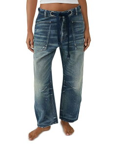 �t���[�s�[�v�� ���f�B�[�X �{�g���X �f�j���p���c �W�[���Y Free People We The Free Moxie Low Slung Pull On Barrel Jeans in Timeless Blue �u���[