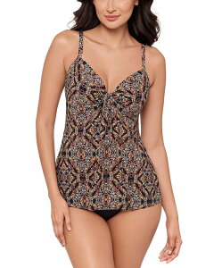 �~���N���X�[�c ���f�B�[�X ���� �g�b�v�̂� Miraclesuit Scandale Marina Tankini Top Black/Multi �u���b�N
