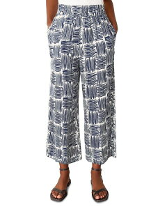 �z�C�b�X���Y ���f�B�[�X �{�g���X �J�W���A���p���c �N���b�v�h Whistles Hatch Squares Cropped Pants Navy/Multi �l�C�r�[