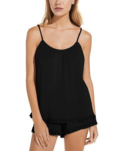 �G�o�[�W�F�C ���f�B�[�X �A���_�[�E�F�A �i�C�g�E�F�A �t���� Eberjey Gisele Ruffled Trim Short Pajama Set Black �u���b�N