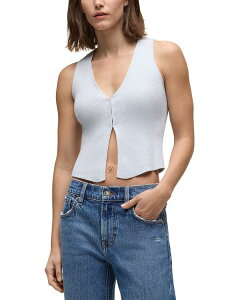�n�h�\�� ���f�B�[�X �A�E�^�[ �j�b�g�E�Z�[�^�[ V�l�b�N �m�[�X���[�u Hudson Sleeveless V Neck Sweater Ballad Blue �u���[