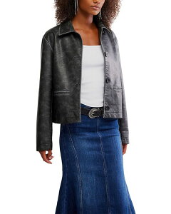 �t���[�s�[�v�� ���f�B�[�X �A�E�^�[ �W���P�b�g�E�u���]�� ���U�[ �t�F�C�N���U�[ Free People Hera Faux Leather Jacket Black �u���b�N