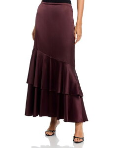 �G���A�X�^�[�Y ���f�B�[�X �{�g���X�J�[�g �e�B�A�[�h �}�L�V Area Stars Tiered Maxi Skirt Brown �u���E��