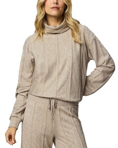 �X�v�����f�B�b�g ���f�B�[�X �g�b�v�X �V���c �^�[�g���l�b�N Splendid Cable Lounge Turtleneck Top Cappucino