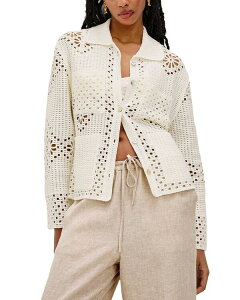 ���C���Y ���f�B�[�X �A�E�^�[ �J�[�f�B�K�� �j�b�g Rails Patmos Open Knit Cardigan Ivory �A�C�{���[