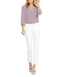 �G�k���C�f�B�[�W�F�C ���f�B�[�X �{�g���X �f�j���p���c �v�` �N���b�v�h �W�[���Y NYDJ Petite Sheri High Rise Cropped Skinny Jeans in Artist Optic White �z���C�g