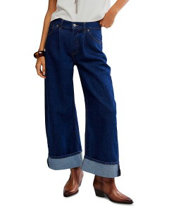 �t���[�s�[�v�� ���f�B�[�X �{�g���X �f�j���p���c ���C�h���b�O �W�[���Y Free People Alia High Rise Wide Leg Jeans in Hawthorne