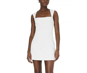 �t�����`�R�l�N�V���� ���f�B�[�X �g�b�v�X �����s�[�X �~�j FRENCH CONNECTION Whisper Square Neck Mini Dressummer White �z���C�g