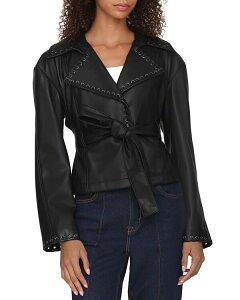�o�K�e�� ���f�B�[�X �A�E�^�[ �W���P�b�g�E�u���]�� �N���b�v�h ���U�[ �t�F�C�N���U�[ Bagatelle Faux Leather Cropped Whipstitch Jacket Black �u���b�N