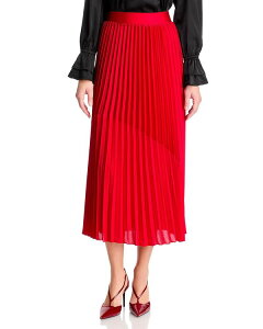 �e�B�[�E�^�n�� ���f�B�[�X �{�g���X�J�[�g �v���[�c Tahari Pleated Mixed Media Skirt Love Star