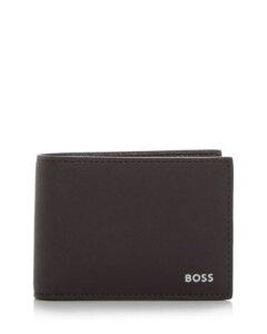 �{�X �����Y �A�N�Z�T���[ ���z ���U�[ BOSS Zair Bifold Leather Wallet Dark Brown �u���E��