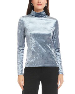 �t�B�t�e�B�[���g�D�G���e�B ���f�B�[�X �g�b�v�X �V���c ���b�N�l�b�N Fifteen Twenty Gwen Mock Neck Long Sleeve Top Ice