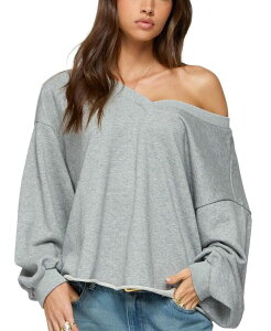 �A�f�B�N�e�b�h ���f�B�[�X �A�E�^�[ �p�[�J�[�E�X�E�F�b�g V�l�b�N �V���c Edikted Winfred Oversized V Neck Sweatshirt Gray-Melange �O���[