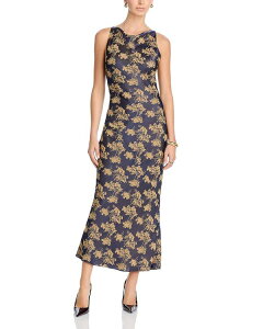 �A�N�A ���f�B�[�X �g�b�v�X �����s�[�X �}�L�V AQUA Jacquard Maxi Dress - Exclusive Navy/Gold �l�C�r�[