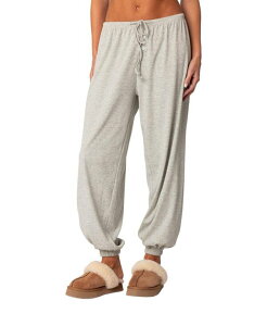 �A�f�B�N�e�b�h ���f�B�[�X �{�g���X �J�W���A���p���c �X�E�F�b�g�p���c Edikted Rosanna Waffle Pajama Sweatpants Gray Melange �O���[