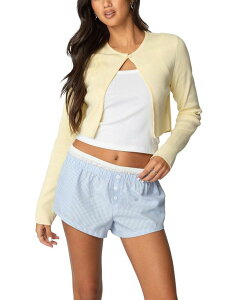 �A�f�B�N�e�b�h ���f�B�[�X �A�E�^�[ �J�[�f�B�K�� �j�b�g Edikted Jayne Split Front Knit Cardigan Yellow �C�G���[
