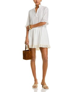 �A�N�A ���f�B�[�X �g�b�v�X �����s�[�X �~�j �R�b�g�� AQUA Cotton Mini Dress - Exclusive White �z���C�g