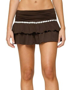 �A�f�B�N�e�b�h ���f�B�[�X �{�g���X�J�[�g �t���� �~�j Edikted Katarina Ruffle Mini Skirt Brown �u���E��