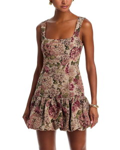 �A�N�A ���f�B�[�X �g�b�v�X �����s�[�X �~�j AQUA Tapestry Mini Dress - Exclusive Brown Multi �u���E��