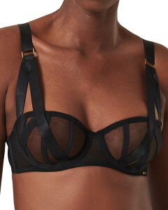 �u���[�x�� ���f�B�[�X �A���_�[�E�F�A �u���W���[ ���b�V�� Bluebella Karolina Mesh Strappy Underwire Bra Black �u���b�N
