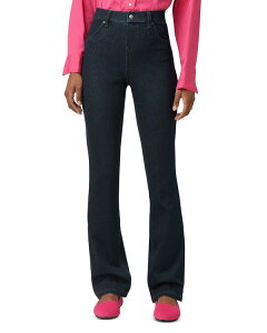 �q���[ ���f�B�[�X �{�g���X ���M���X �u�[�c�J�b�g �f�j�� �u�[�c HUE Ultra Soft High Rise Denim Baby Bootcut Leggings Black Indigo �u���b�N