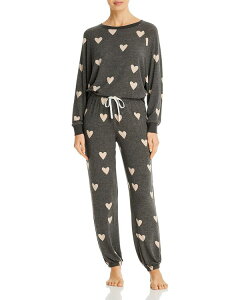 �n�j�[�f���[ �C���e�B���b�c ���f�B�[�X �A�E�^�[ �p�[�J�[�E�X�E�F�b�g Honeydew Star Seeker Pajama Set Heart - Exclusive Black/Heart �u���b�N